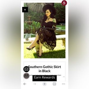 Micheline Pitt La Femme en noir southern gothic skirt.